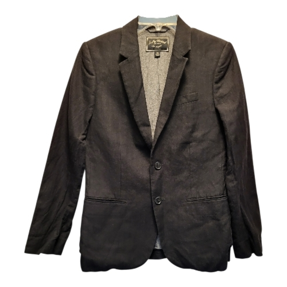 Lucky Brand Men's Black Subtly Pinstriped Blazer - Size XS